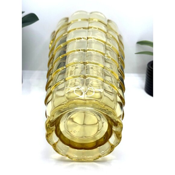 Vintage 40s Cambridge Glass Vase Mandarin Gold Cascade Waterfall - Picture 7 of 10